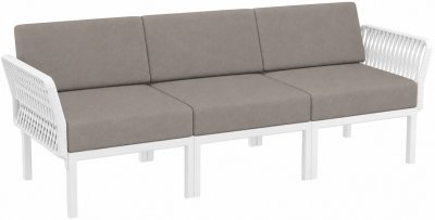 Portofino Lounge Диван пластиковый трехместный с подушками