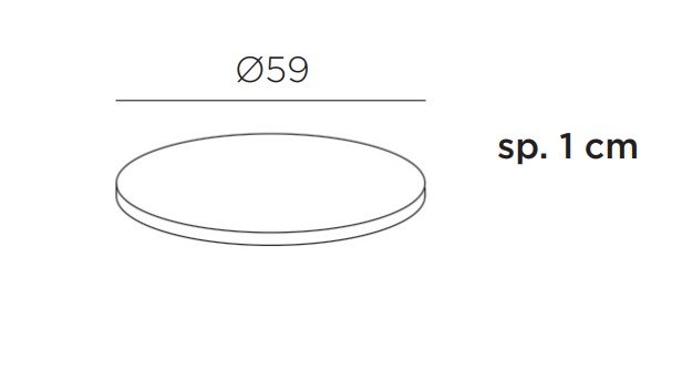 Столешница круглая Piano Laminato ø60