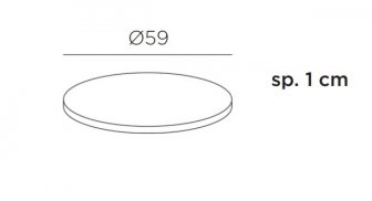 Столешница круглая Piano Laminato ø60