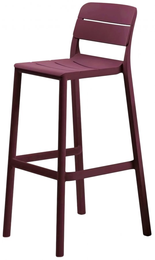 Стул пластиковый барный Nardi Cassia Stool бургунди
