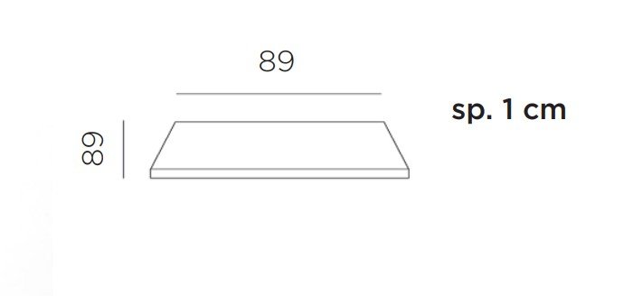 Столешница квадратная Piano Laminato 90x90