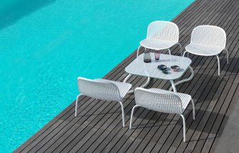 Лаунж-стул пластиковый Nardi Ninfea Relax белый