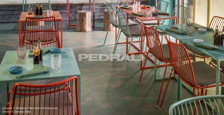 Стул металлический PEDRALI Nolita красный