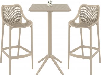 Комплект пластиковой барной мебели Sky Folding Bar 60 Air