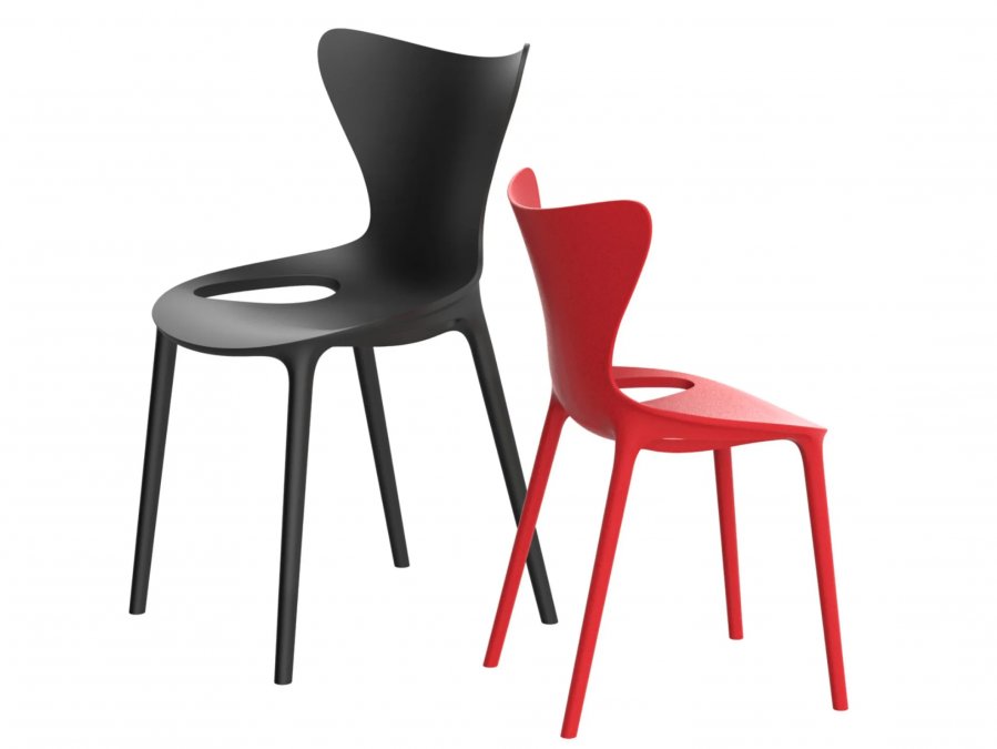 Стул пластиковый Vondom Love Revolution темно-серый Manta