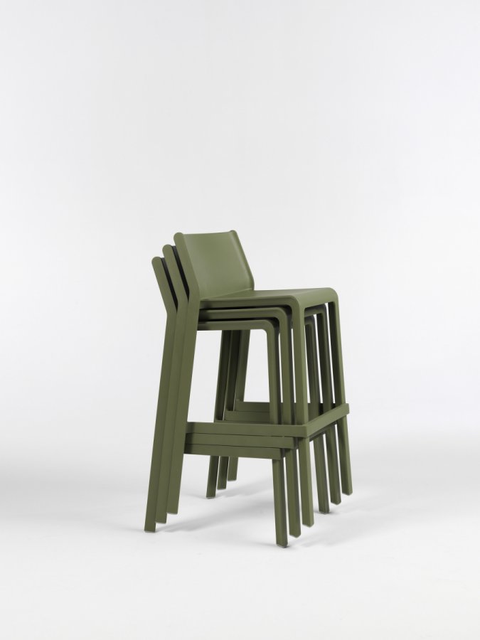 Стул пластиковый полубарный Nardi Trill Stool Mini агава