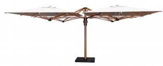 Зонт профессиональный четырехкупольный 6х6 м Galaxia Quattro Timber