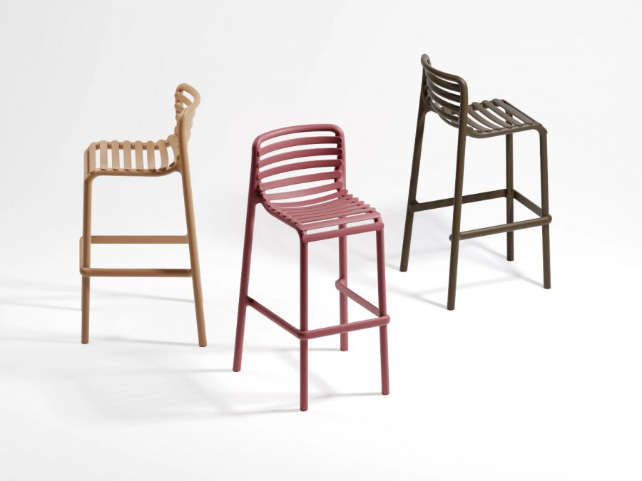 Стул пластиковый барный Nardi Doga Stool табак