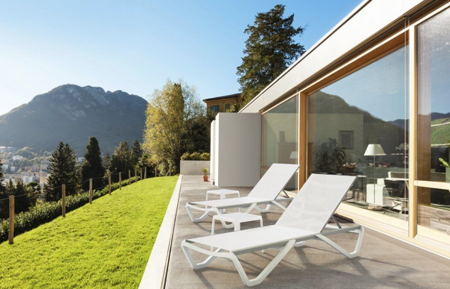 Шезлонг-лежак металлический Wave