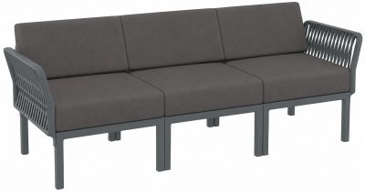 Portofino Lounge Диван пластиковый трехместный с подушками