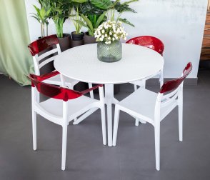 Стол пластиковый Sky Table Ø105, белый, Ø1050х740 мм