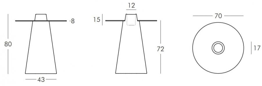 Стол пластиковый светящийся Peak Lighting