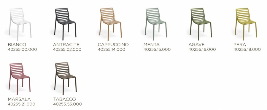 Стул пластиковый Nardi Doga Bistrot табак