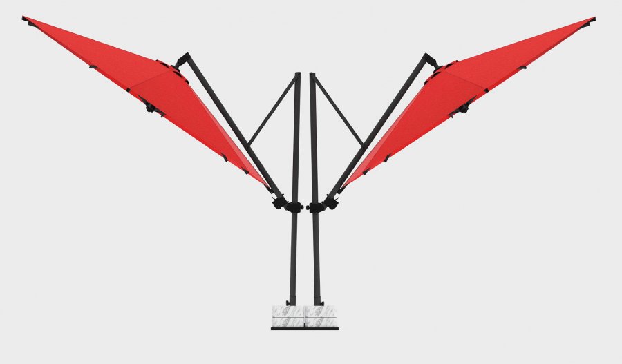 Зонт профессиональный двухкупольный Ø3.5х8.1 м Banana Plus Double