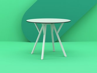 Стол пластиковый Max Table Ø90, белый, Ø900х740 мм