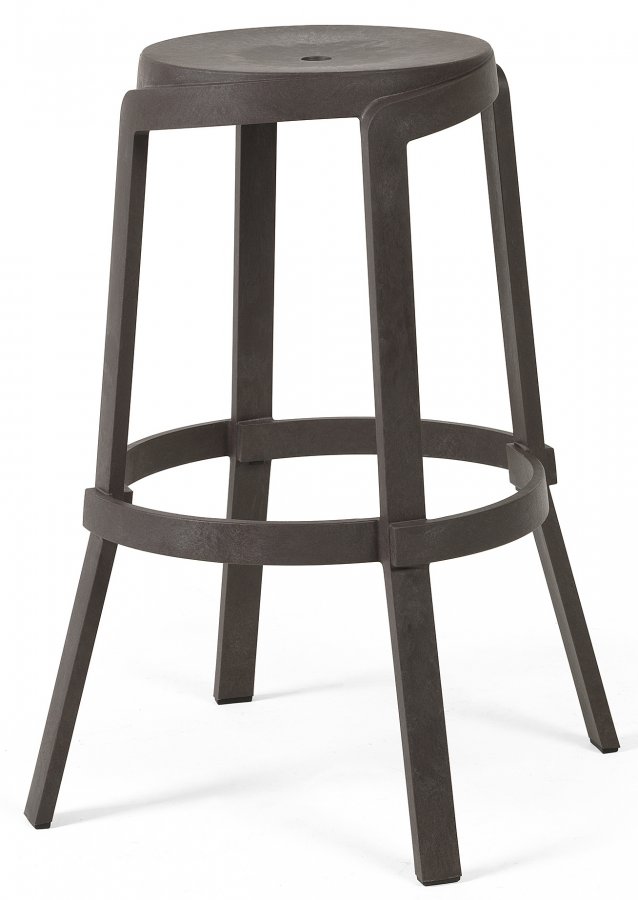 Табурет пластиковый барный Nardi Stack Maxi терра