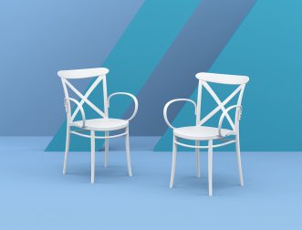 Кресло пластиковое Siesta Contract Cross XL белый