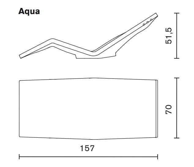 Шезлонг пластиковый Aqua