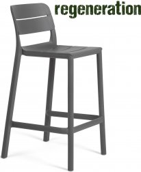 Стул пластиковый полубарный Cassia Stool Mini базальт
