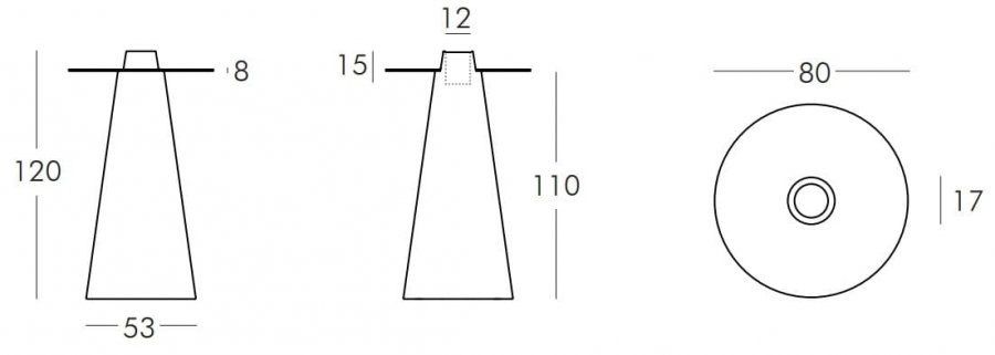 Стол пластиковый барный светящийся Peak Lighting