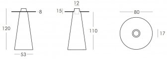 Стол пластиковый барный светящийся Peak Lighting