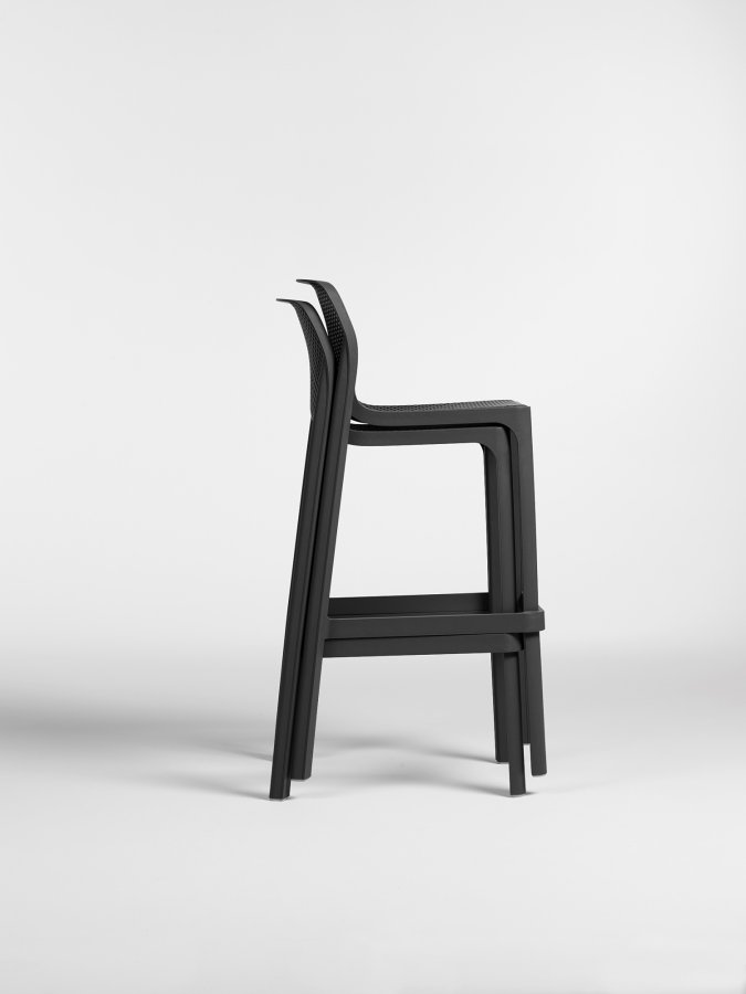 Стул пластиковый барный Nardi Net Stool антрацит