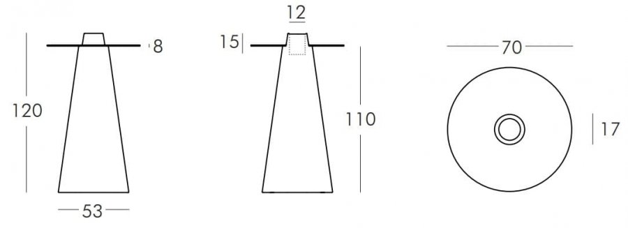 Стол пластиковый барный светящийся Peak Lighting