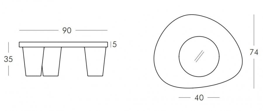 Столик пластиковый журнальный Low Lita Table Pop