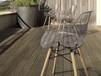 Кресло прозрачное PAPATYA Opal Wox Beech