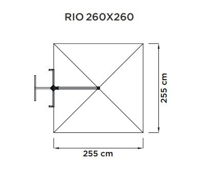 Зонт профессиональный 2.6х2.6 м Rio
