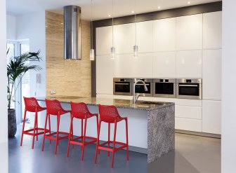 Стул пластиковый барный Siesta Contract Air Bar 75 красный