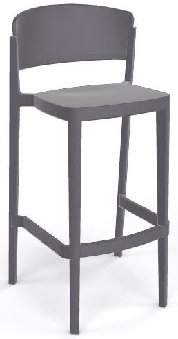 Стул пластиковый барный Gaber Abuela Stool 77 серый