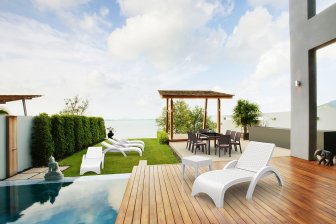 Стул пластиковый плетеный Siesta Contract Florida коричневый