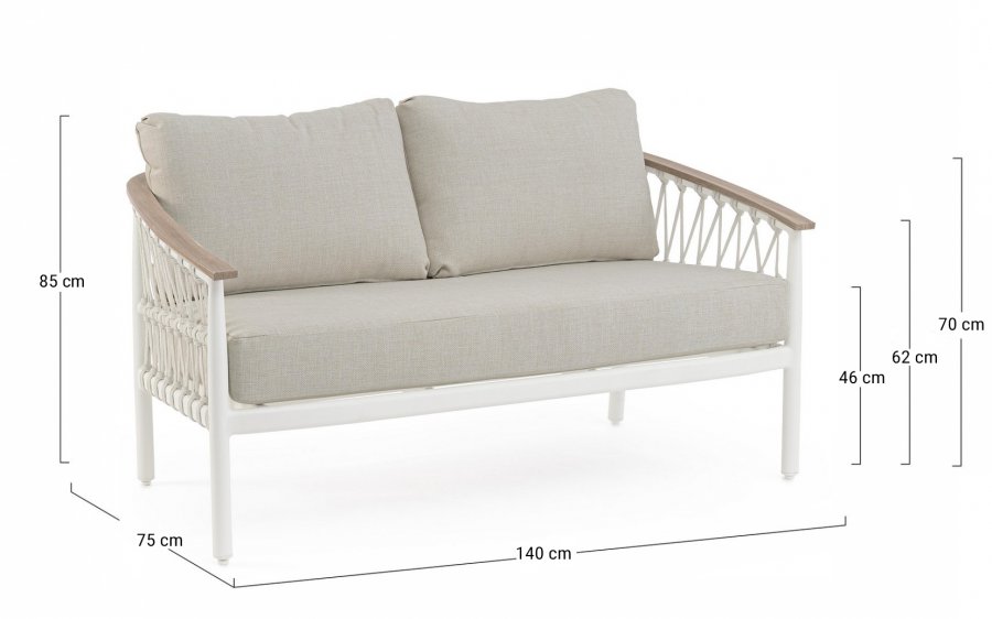Диван двухместный с подушками Fenix
