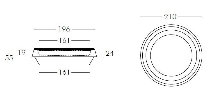 Пуф пластиковый светящийся Gio Bed Lighting