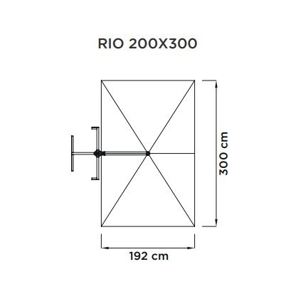 Зонт профессиональный 2х3 м Rio