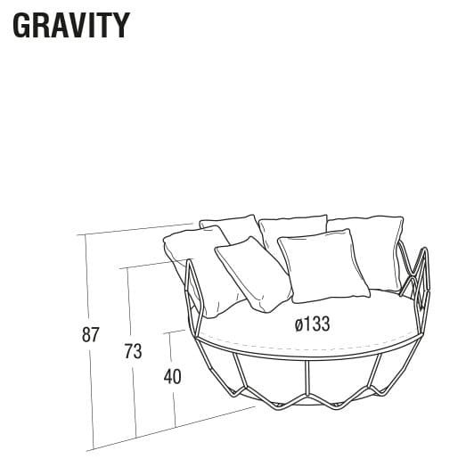 Лаунж-диван металлический Gravity