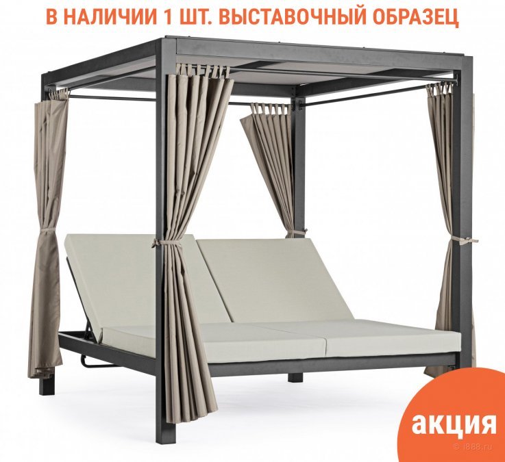 Шатер с лежаками Enigma, антрацит, тортора