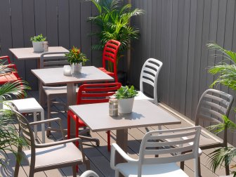 Стул пластиковый Nardi Costa Bistrot тортора