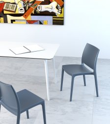Стул пластиковый Siesta Contract Maya темно-серый