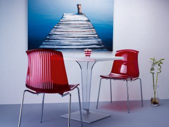Стол пластиковый Ice, белый, 700х700х730 мм