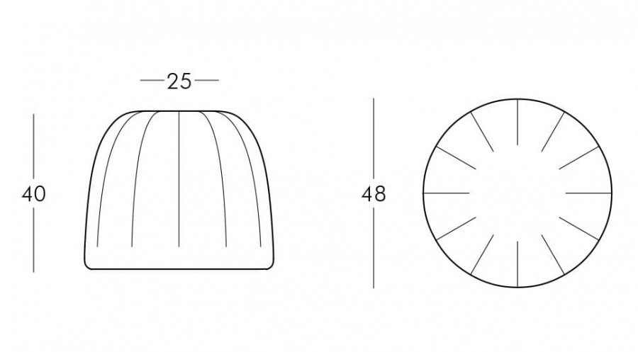Пуф пластиковый мягкий Gelee Pouf Standard