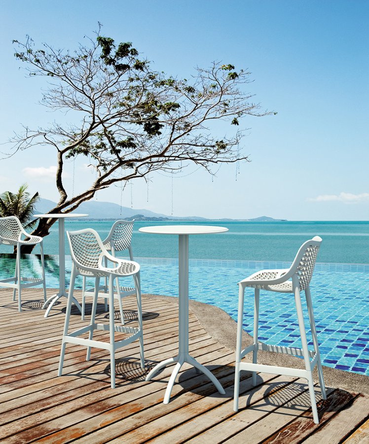 Стул пластиковый барный Siesta Contract Air Bar 75 белый