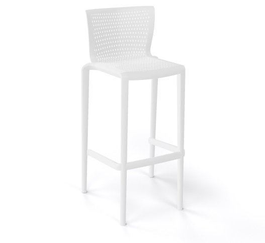 Стул пластиковый барный Gaber Spyker Stool белый