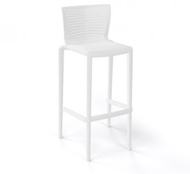 Стул пластиковый барный Gaber Spyker Stool белый