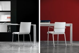 Стул с мягкой обивкой Kuadra XL хромированный, желтый