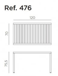 Стол пластиковый обеденный Cube 120x70