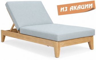 Шезлонг-лежак деревянный с матрасом-thumbs-Фото1