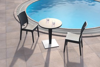 Стул пластиковый плетеный Siesta Contract Florida антрацит