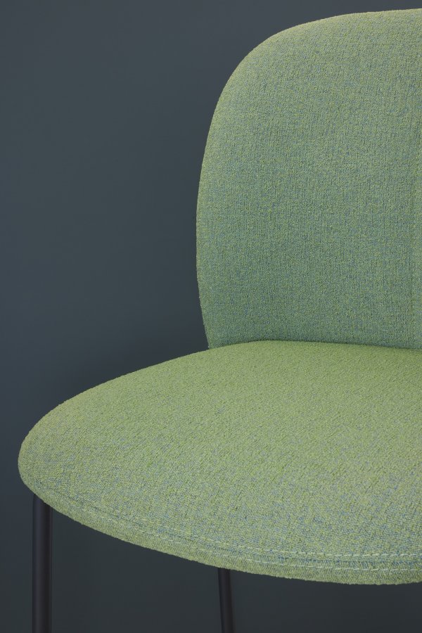 Стул барный с обивкой Scab Design Mentha Pop антрацит, зеленый